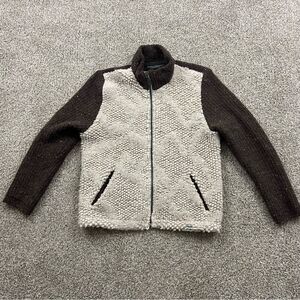 Vintage Giesswein Austrian Wool Zip up Sweater Women's 40